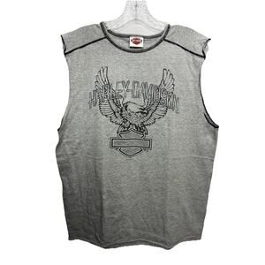 Vintage Harley Davidson Eagle And Shield Sleeveless T-Shirt Mens L
